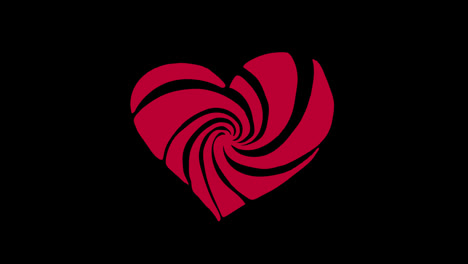 Icono-De-Corazón-Rojo-Amor-Bucle-Animación-Vídeo-Fondo-Transparente-Con-Canal-Alfa.